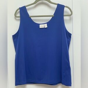 🥳BOGO! Chico's Blue Nylon Tank Top Sleeveless Casual Cami Camisole.